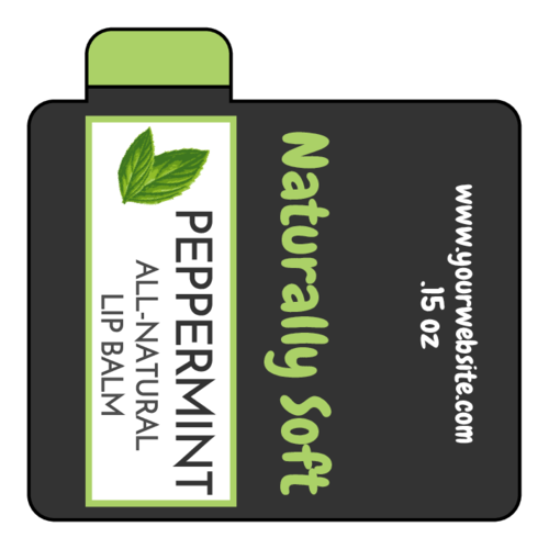 Natural Peppermint Lip Balm Label