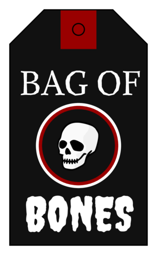 Bag of Bones Halloween Cardstock Gift Tag