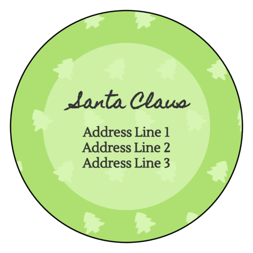 Christmas Tree-Patterned Address Label