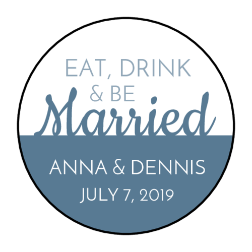 "Eat, Drink, and Be Married" Wedding Favor Label