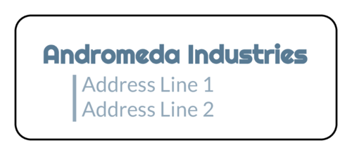 Modern Offset Address Label