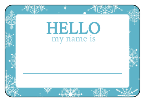 Winter Wonderland Name Tag