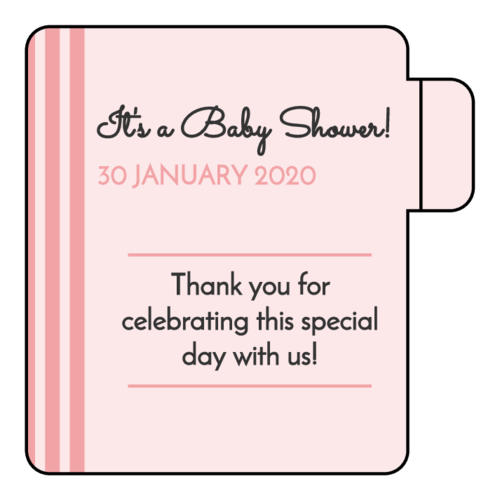 Striped Baby Shower Lip Balm Favor Label
