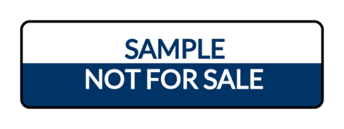 "Sample: Not for Sale" Store Label