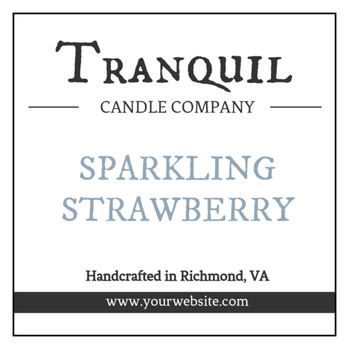 French Quill-Style Candle Label