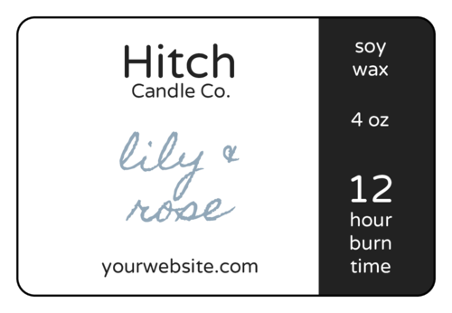 Chic Candle Product Label