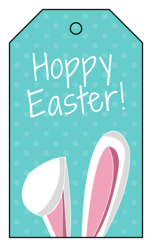 "Hoppy Easter!" Easter Cardstock Gift Tag
