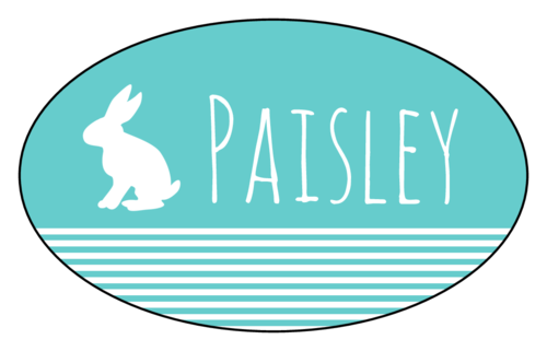 Easter Bunny Gift Tag Label