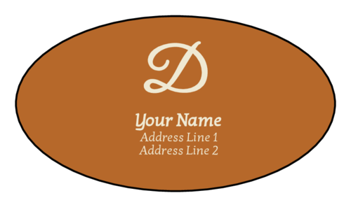 Monogram Address Label