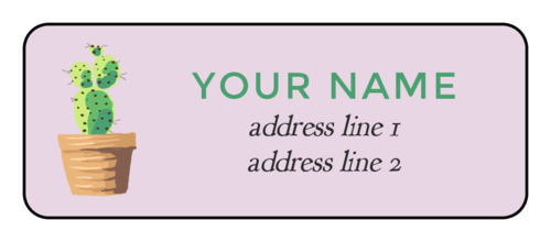 Cactus Address Label