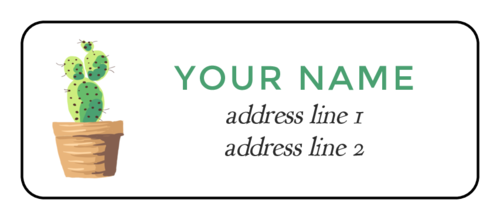 Cactus Address Label