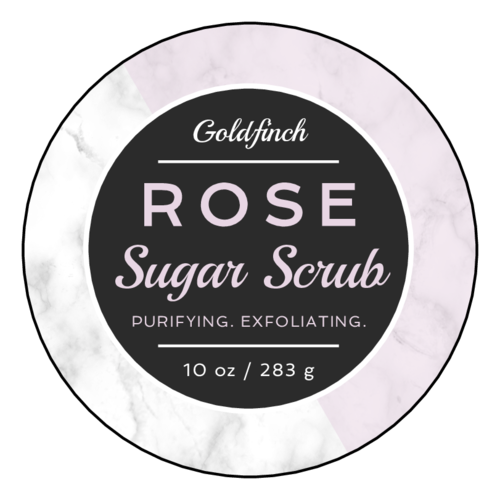 Colored Marble Sugar Scrub Label