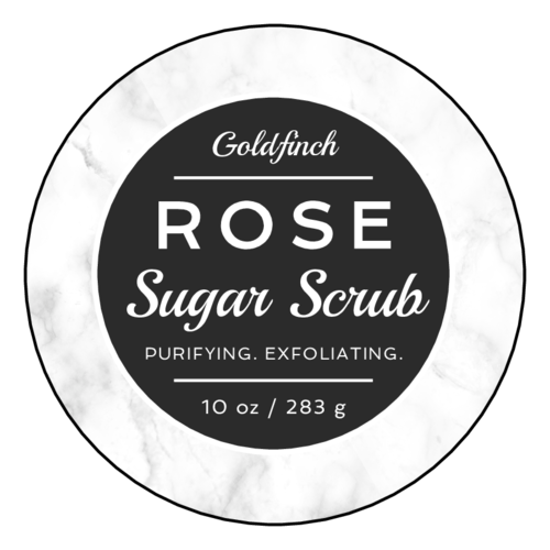 Colored Marble Sugar Scrub Label