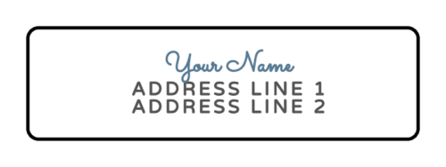 Cursive Return Address Label