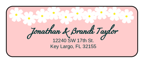 Spring Flowers Address Label