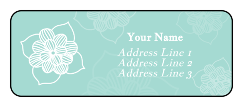 Sketched Floral Address Label