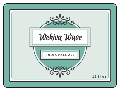 "Wekiva Wave" Beer Bottle Label