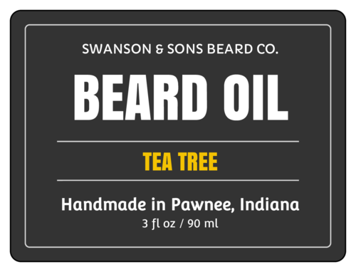 Beard Oil Cosmetic Label