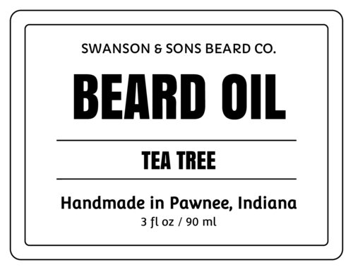 Beard Oil Cosmetic Label