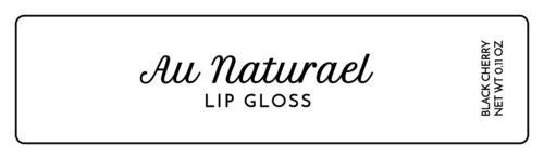 Sheer Simple Lip Gloss Label