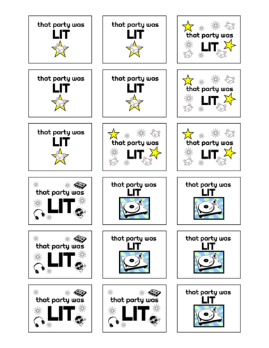 "That Party Was Lit" Candle Party Favor Label