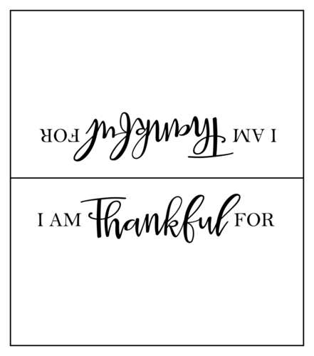 "I Am Thankful For" Thanksgiving Activity Tent Card