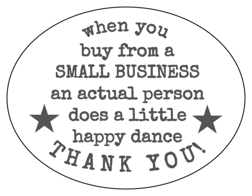 Small Business "Happy Dance" Thank You Label