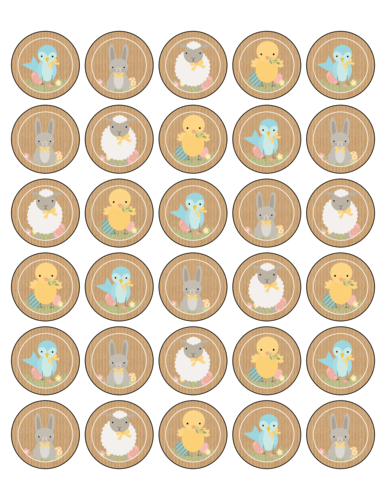 Assorted Easter Animal Friends Sticker