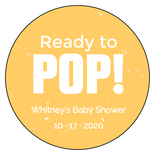 "Ready To Pop" Baby Shower Favor Label