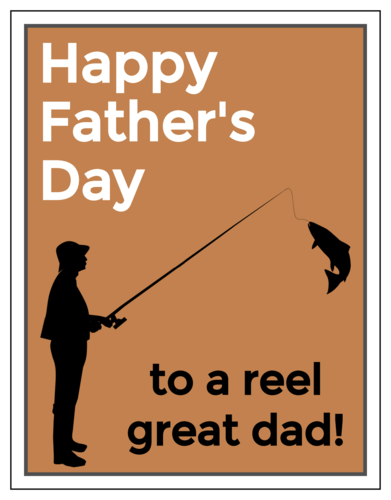 "Happy Father's Day to a Reel Great Dad!" Cardstock Note Card