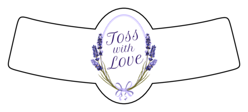 Lavender Toss Seeds Wedding Label