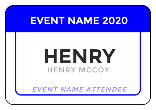 Event Name Tag Label