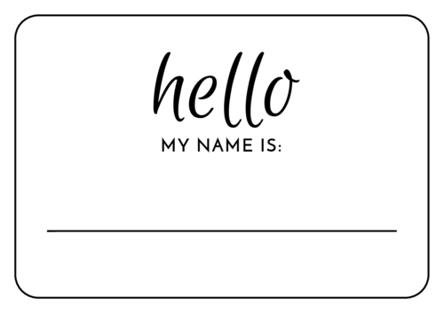 Elegant Wedding Name Label