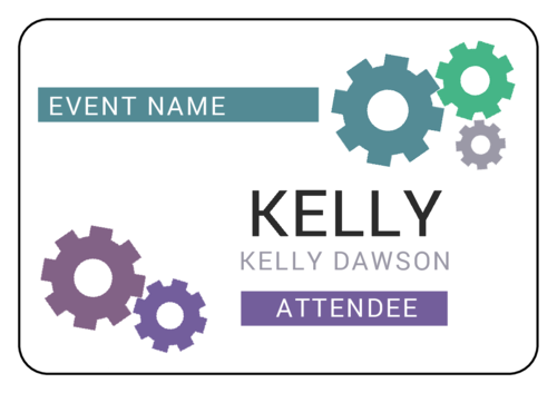 Cogs & Gears Event Name Tag