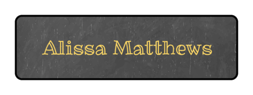 Chalkboard Style Classroom Name Tag Label