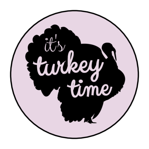 "It's Turkey Time" Thanksgiving Leftover Label