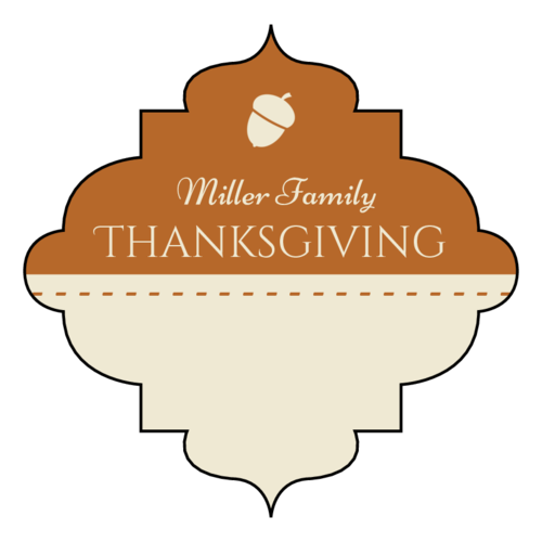Decorative Write-In Thanksgiving Favor Label