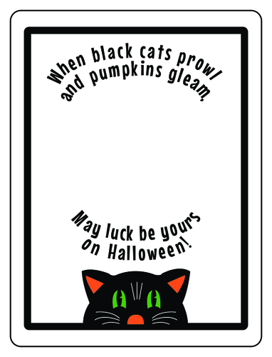 Halloween Black Cat Tag