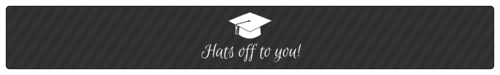 "Hats Off to You!" Graduation Water Bottle Label