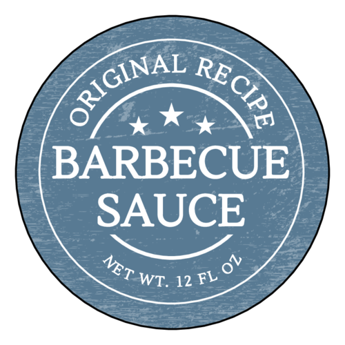 Weathered Barbecue Sauce Label