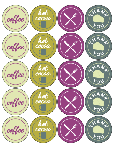 Assorted Leftover and To-Go Box Circle Labels Printable