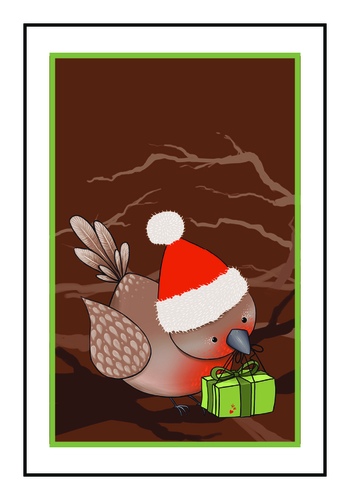 Holiday Bird Write-In Gift Tag