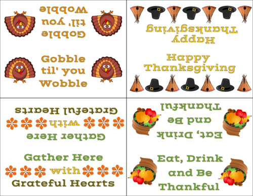 Thanksgiving Treat Bag Header Card Template | OnlineLabels®