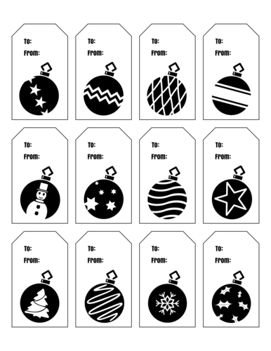 Ornament Cardstock Gift Tags