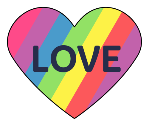Pride "Love" Heart Label