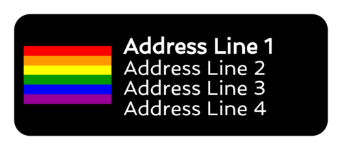 Pride Flag Address Label