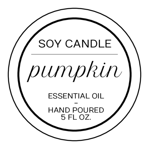 Modern Candle Product Label