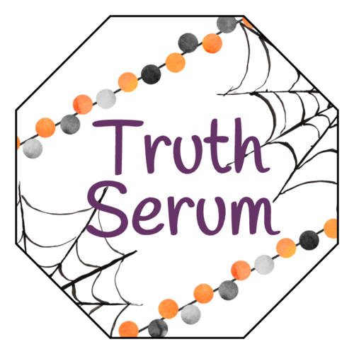 "Truth Serum" Halloween Label