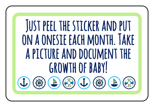 Baby Growth Sticker Instruction