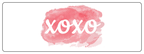 "XOXO" Watercolor Wrap-Around Valentine's Day Label